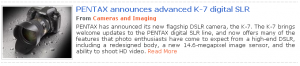 Pentax product review on Gizmag.com