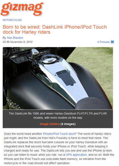 iPhone/iPod Touch cradle for H-D motorcycles